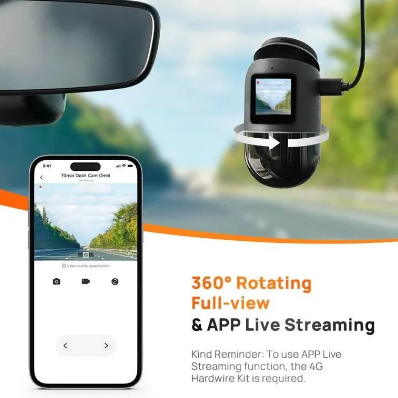 Wild u0026 Free Gear Autozubehör|Automobilindustrie-360 AI Motion Dash Cam – Vollsicht-Autokamera