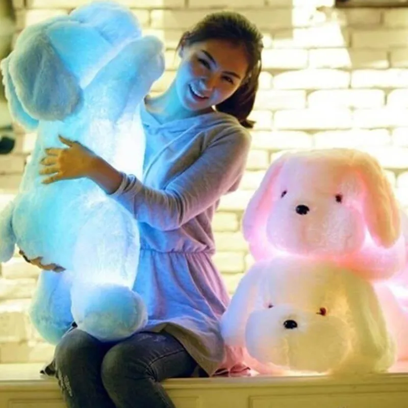 The Decor Haven Babyspielzeug-50 cm leuchtendes Hundeplüschspielzeug für Kinder