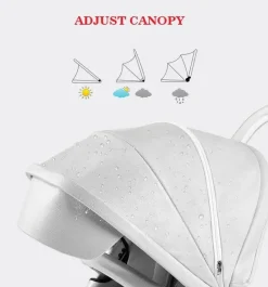 Kinder The Decor Haven Kinderwagen & Zubehör-360° drehbarer Deluxe-Kinderwagen mit hoher Landschaft