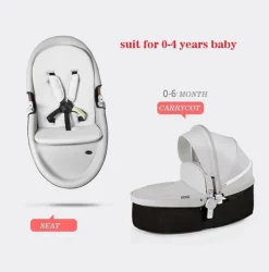 Kinder The Decor Haven Kinderwagen & Zubehör-360° drehbarer Deluxe-Kinderwagen mit hoher Landschaft