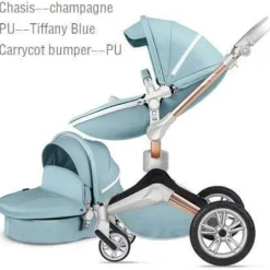 Kinder The Decor Haven Kinderwagen & Zubehör-360° drehbarer Deluxe-Kinderwagen mit hoher Landschaft
