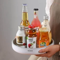 The Decor Haven Küche & Esszimmer-360° drehbarer Gewürzregal-Organizer – Gewürzhalter zur Aufbewahrung in der Küche