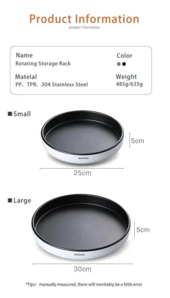 The Decor Haven Küche & Esszimmer-360° drehbarer Gewürzregal-Organizer – Gewürzhalter zur Aufbewahrung in der Küche