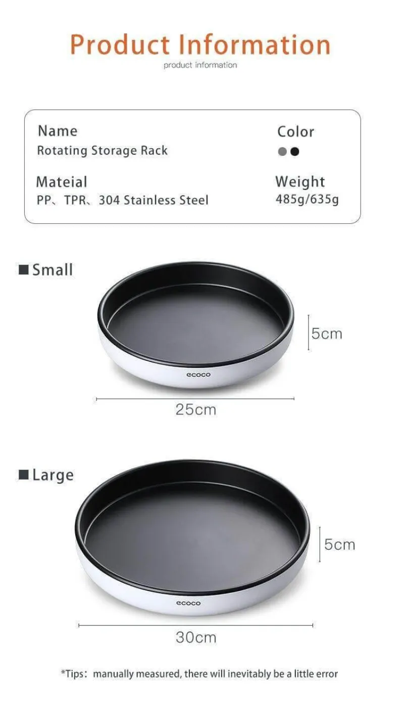 The Decor Haven Küche & Esszimmer-360° drehbarer Gewürzregal-Organizer – Gewürzhalter zur Aufbewahrung in der Küche