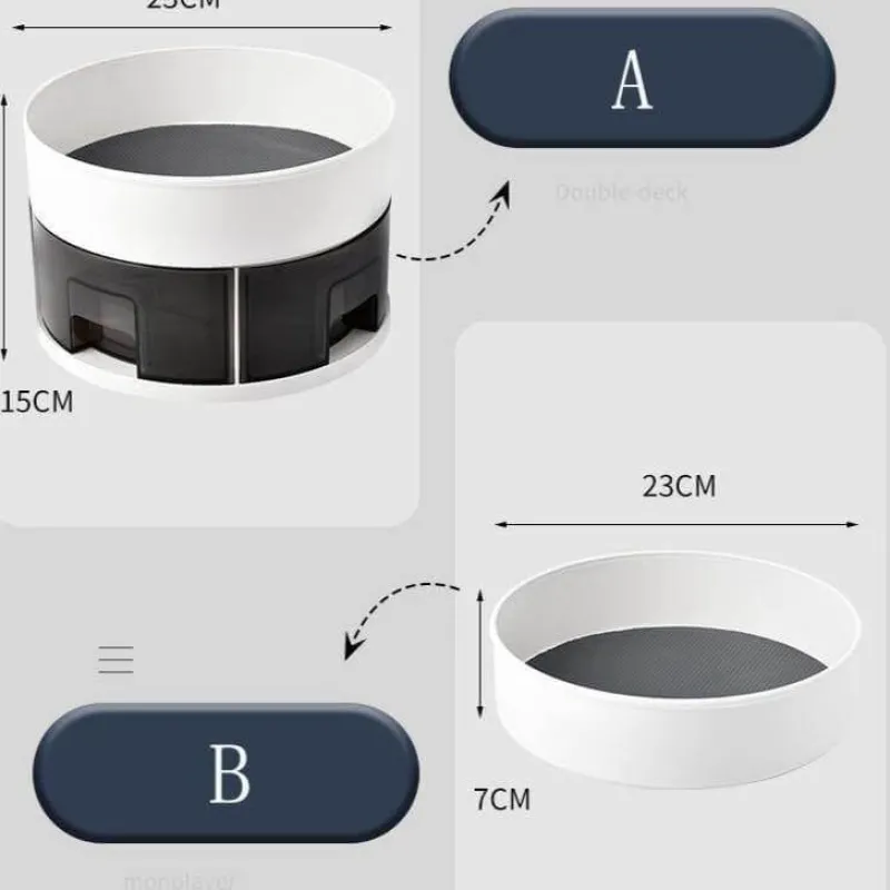 Space Savvy Küche & Esszimmer-360° drehbarer Gewürzregal-Organizer – praktische Aufbewahrungslösung für die Küche