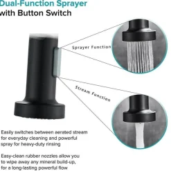 The Culinary Kit Küche & Esszimmer-360° drehbarer Küchenhahn - Strahlsprühhahn