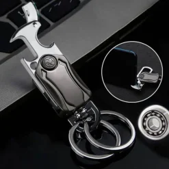 Roam Ready Heimwerkzeuge|Outdoor & Garten-360° drehbarer Schlüsselanhänger – Multifunktionaler Autoschlüssel-Organizer