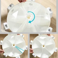 Space Savvy Küche & Esszimmer-360° drehbarer, wandmontierter Getreidevorratsbehälter