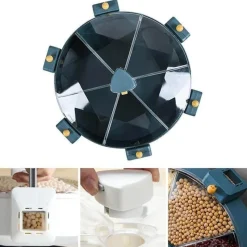 Space Savvy Küche & Esszimmer-360° drehbarer, wandmontierter Getreidevorratsbehälter