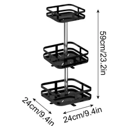 Signature Spaces Küche & Esszimmer-360° drehbares Gewürzregal – Aufbewahrungslösung für die Küche