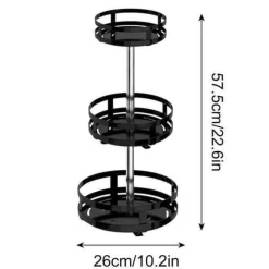 Signature Spaces Küche & Esszimmer-360° drehbares Gewürzregal – Aufbewahrungslösung für die Küche