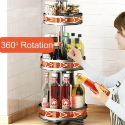 Signature Spaces Küche & Esszimmer-360° drehbares Gewürzregal – Aufbewahrungslösung für die Küche