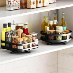 Signature Spaces Küche & Esszimmer-360° drehbares Gewürzregal – Aufbewahrungslösung für die Küche