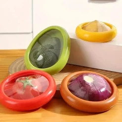 Timeless Touch Küche & Esszimmer-4 große Aufbewahrungsbehälter aus Silikon – wiederverwendbar und kühlschrankfest