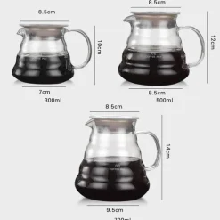 Tom Küche & Esszimmer-800 ml Kaffeekessel aus Glas – Stilvoller Cloud Brew Pot für perfektes Brühen