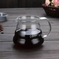 Tom Küche & Esszimmer-800 ml Kaffeekessel aus Glas – Stilvoller Cloud Brew Pot für perfektes Brühen