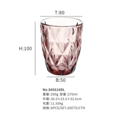 Plates u0026 More Küche & Esszimmer-240 ml Partygläser – Trinkgeschirr für kalte Getränke bei Zusammenkünften