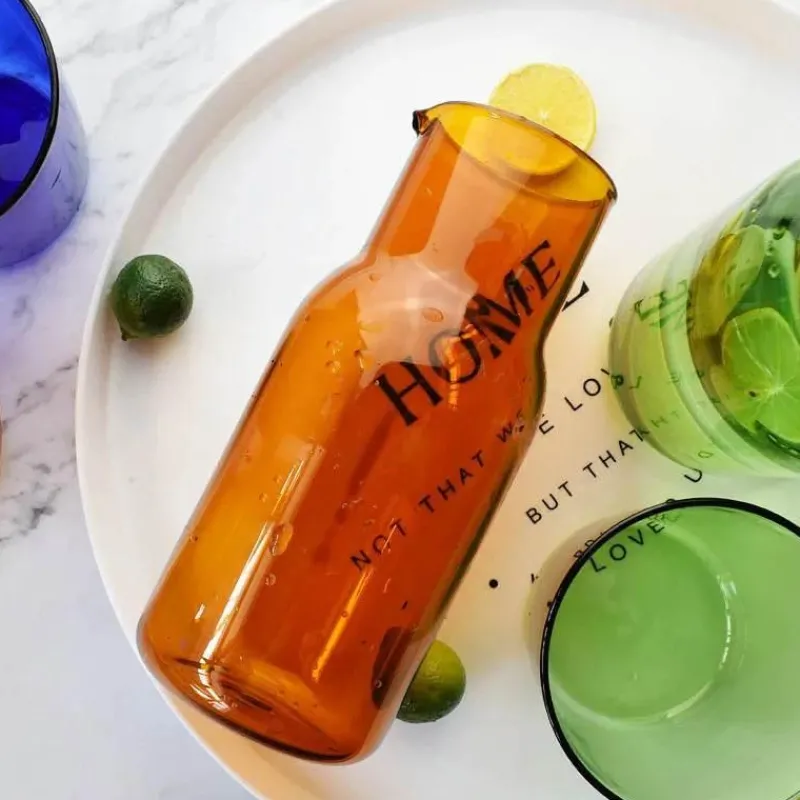 Plates u0026 More Küche & Esszimmer-500 ml Teekanne aus Borosilikatglas – kreative Tasse für kaltes Wasser und Milch