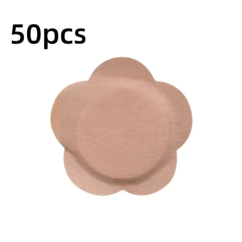 PureGlow Frauenpflege|Körperpflege-50 Stück Einweg-Rizinusölpflaster – Pflaumenblüten-Vliespflaster