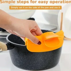 The Culinary Kit Küche & Esszimmer-1 Stück Silikon-Topfrandschutz – verhindert Überkochen