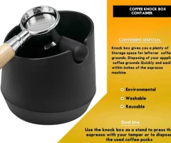 Tom Küche & Esszimmer-Abklopfbehälter für Espressosatz – unverzichtbarer Kaffeesatzbehälter für Baristas