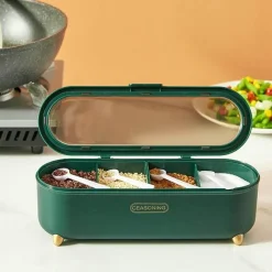 Space Savvy Küche & Esszimmer-Abnehmbare Gewürzbox für die Küche – Küchen-Organizer für Gewürze