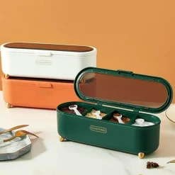 Space Savvy Küche & Esszimmer-Abnehmbare Gewürzbox für die Küche – Küchen-Organizer für Gewürze