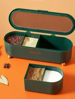 Space Savvy Küche & Esszimmer-Abnehmbare Gewürzbox für die Küche – Küchen-Organizer für Gewürze