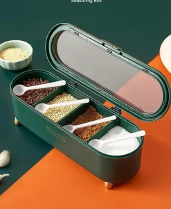 Space Savvy Küche & Esszimmer-Abnehmbare Gewürzbox für die Küche – Küchen-Organizer für Gewürze