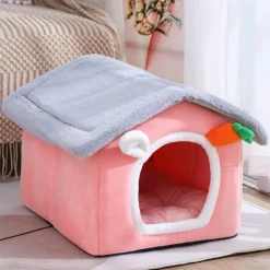 Furendo Haustierzubehör|Haustierbetten-Abnehmbares Haustierhaus für den Innenbereich – gemütliches Katzen- und Hundebett