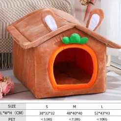 Furendo Haustierzubehör|Haustierbetten-Abnehmbares Haustierhaus für den Innenbereich – gemütliches Katzen- und Hundebett