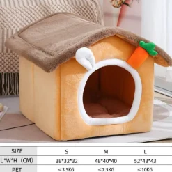 Furendo Haustierzubehör|Haustierbetten-Abnehmbares Haustierhaus für den Innenbereich – gemütliches Katzen- und Hundebett