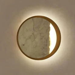 Comfort u0026 Style Beleuchtung-Abnehmender Dreiviertelmond LED-Wandleuchte - Dekorative Marmorleuchte