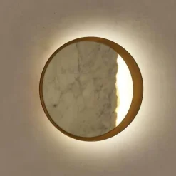 Comfort u0026 Style Beleuchtung-Abnehmender Dreiviertelmond LED-Wandleuchte - Dekorative Marmorleuchte