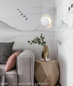 Comfort u0026 Style Beleuchtung-Abnehmender Dreiviertelmond LED-Wandleuchte - Dekorative Marmorleuchte