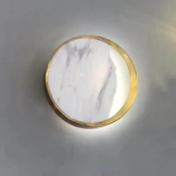 Comfort u0026 Style Beleuchtung-Abnehmender Dreiviertelmond LED-Wandleuchte - Dekorative Marmorleuchte