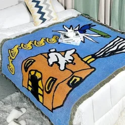 Warm Embrace Bettzeug-Abstrakte Wandteppichdecke - Ästhetisches Sofadekor