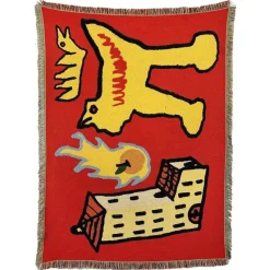 Warm Embrace Bettzeug-Abstrakte Wandteppichdecke - Ästhetisches Sofadekor