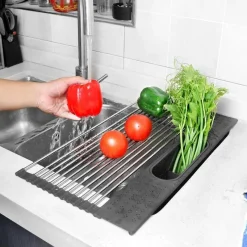 The Culinary Kit Küche & Esszimmer-Abtropfgestell über der Spüle – Multifunktionaler Küchen-Organizer