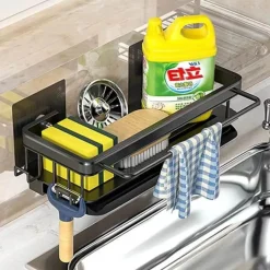 Tom Küche & Esszimmer-Abtropfgestell für Küchenspüle aus Aluminium – Schwamm-Organizerkorb