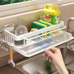 Tom Küche & Esszimmer-Abtropfgestell für Küchenspüle aus Aluminium – Schwamm-Organizerkorb