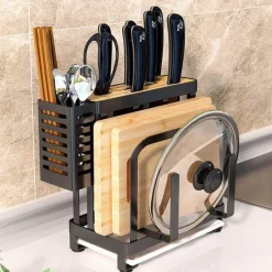 Space Savvy Küche & Esszimmer-Abtropfgestell für Utensilien aus Edelstahl – Küchen-Organizer für Kochgeschirr