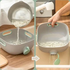 The Culinary Kit Küche & Esszimmer-Abtropfkorb – Hygienischer Mehrzweck-Küchenorganizer