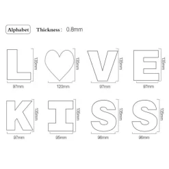 Tom Küche & Esszimmer-Acryl-Kuchenschablonen-Set – Fondant-Ausstechwerkzeuge für Zuckerdekoration