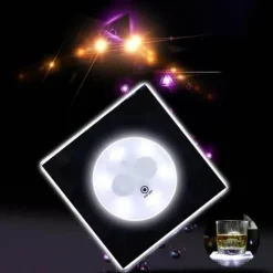 Deco Küche & Esszimmer-Acryl-LED-Untersetzer – ultradünne, leuchtende Getränkematte