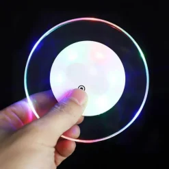 Deco Küche & Esszimmer-Acryl-LED-Untersetzer – ultradünne, leuchtende Getränkematte