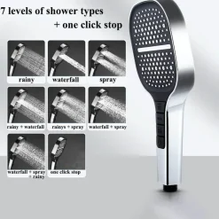 The Blissful Bath Badezimmer-Adjustable Eco-Friendly Shower Head - Water-Saving Flow Control