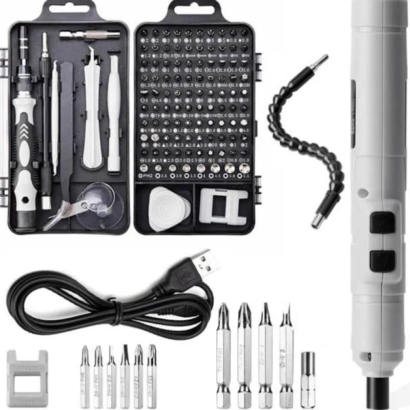 Roam Ready Outdoor-Artikel|Heimwerkzeuge-Akku-Mini-Elektroschrauber-Set – Kompaktes Elektrowerkzeug für schnelle Reparaturen