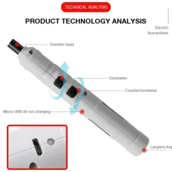 Roam Ready Outdoor-Artikel|Heimwerkzeuge-Akku-Mini-Elektroschrauber-Set – Kompaktes Elektrowerkzeug für schnelle Reparaturen