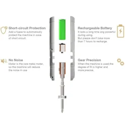 Roam Ready Outdoor-Artikel|Heimwerkzeuge-Akku-Mini-Elektroschrauber-Set – Kompaktes Elektrowerkzeug für schnelle Reparaturen